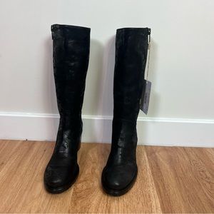 Ross & Snow Rosina Heeled Black Camo Womens Boots Size 7 New Winter Minimalist